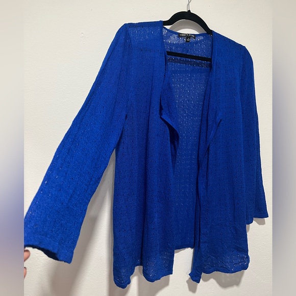 Cable & Gauge Jackets & Coats Cable Gauge Royal Blue Cardigan M